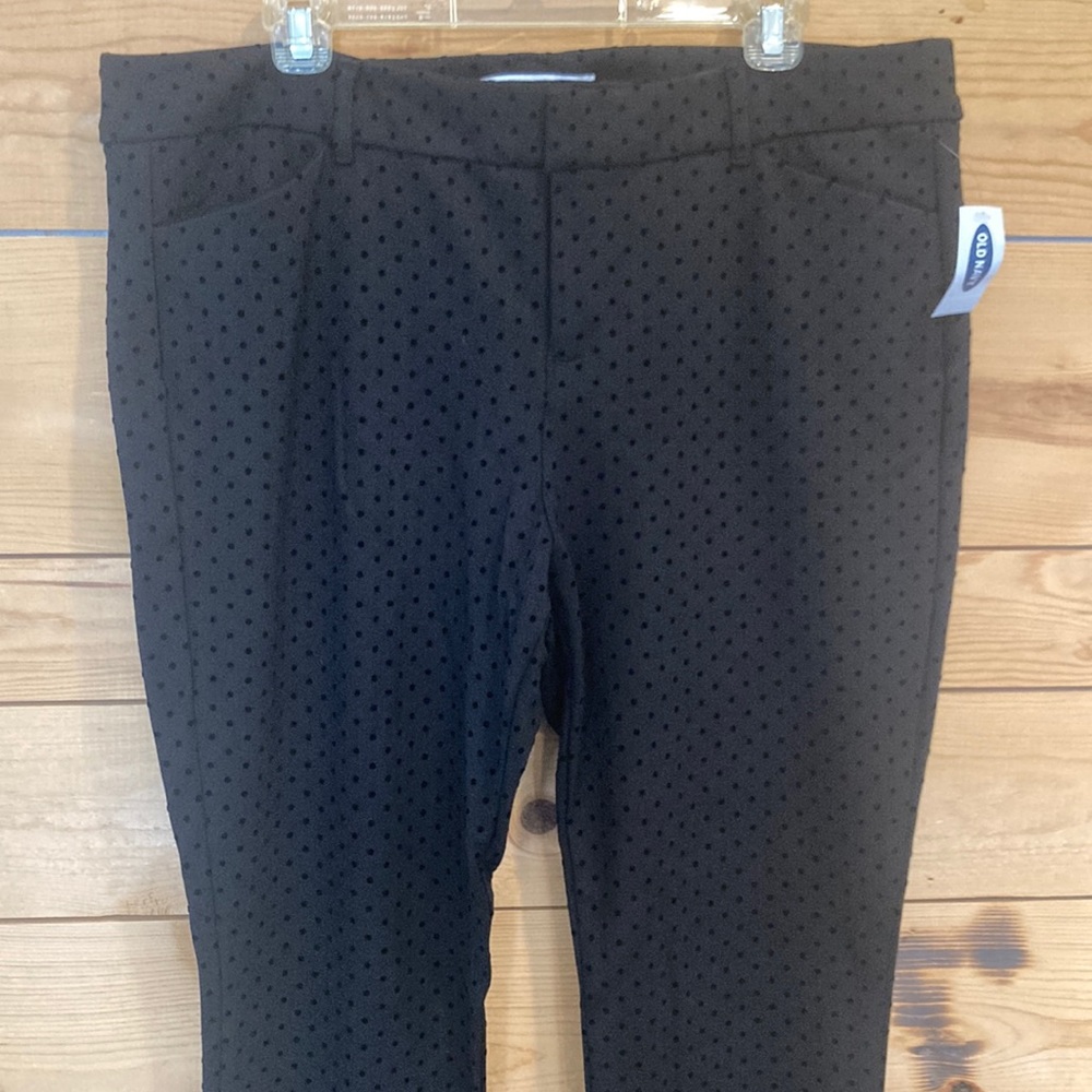 NWT Polka dot dress pants, black Old Navy